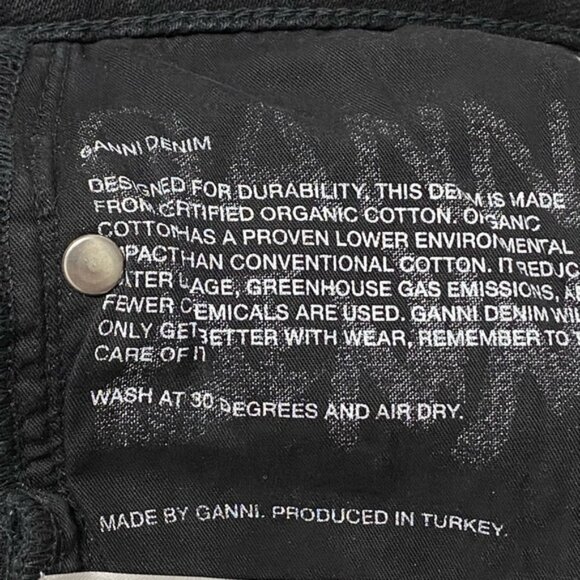 Ganni Cropped Black Jeans — Size 26W x 32L - Picture 12 of 13